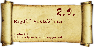 Rigó Viktória névjegykártya